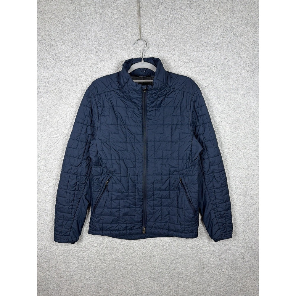 Lululemon Quilted Puffer Jacket Men's S Full Zip Primaloft Navy Blue Sky Loft